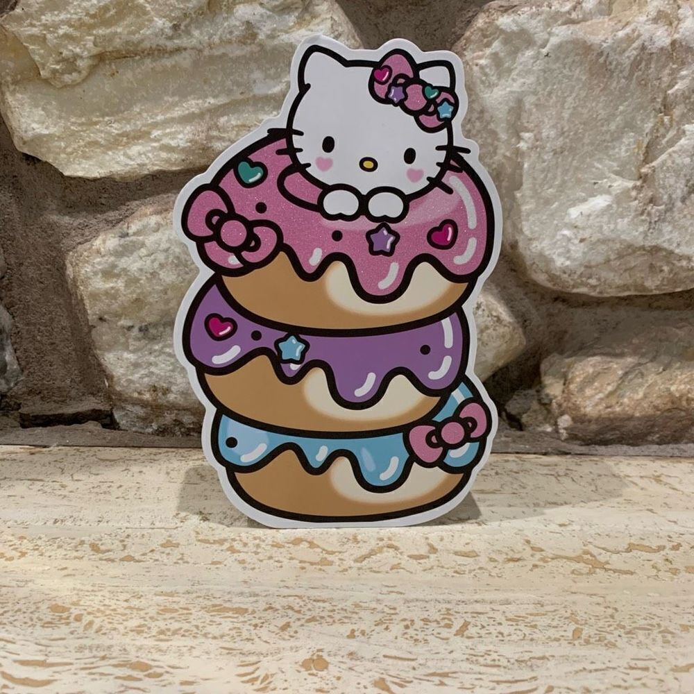 Hello kitty figure wooden decoration